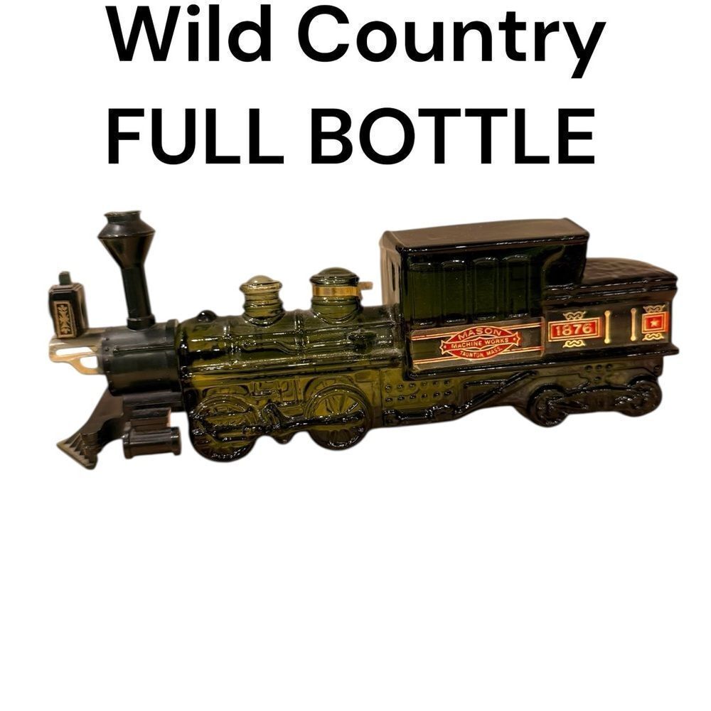 AVON Decanter 1876 CENTENNIAL EXPRESS STEAM ENGINE Wild Country After Shave Full